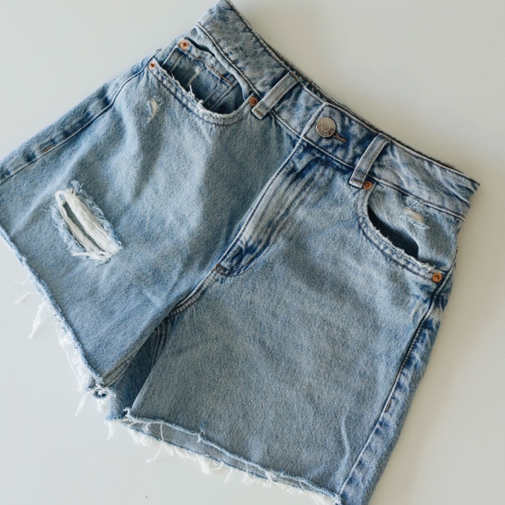 Garage wide Leg High waisted denim shorts